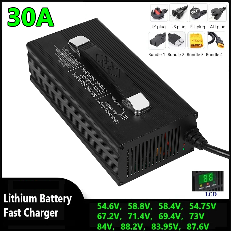 84V 20A Smart Charger - 48V 60V 72V 30A Akıllı Lityum