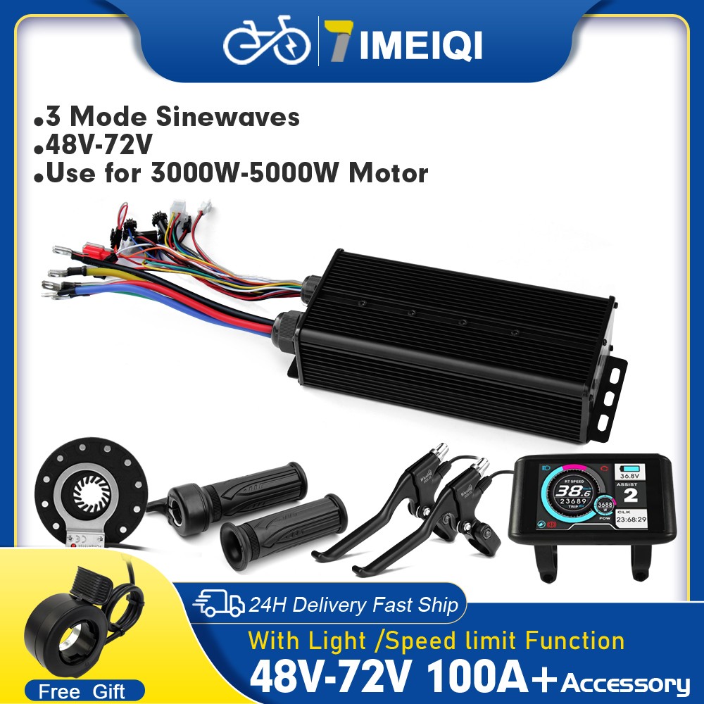 72V 100A Sabvoton Controller - Ebike Sinüs Dalgası Denetleyicisi 100A Üç