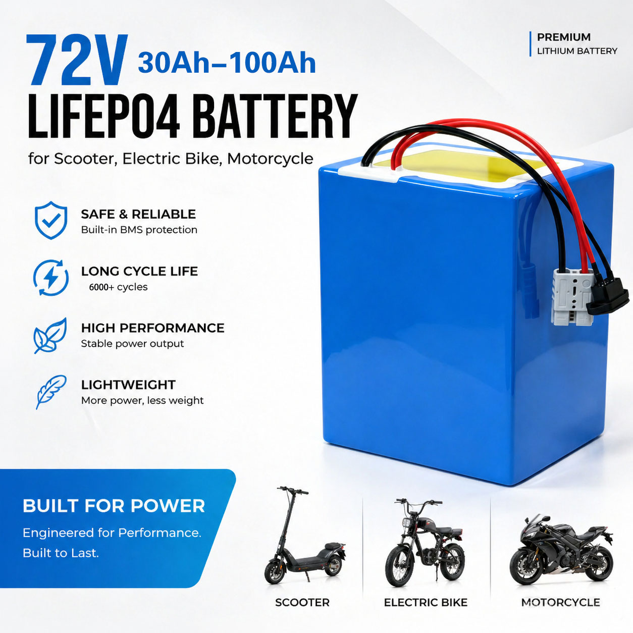 72V 40Ah Lifepo4 Battery Pack - Lityum LiFePO4 72V 50Ah 60Ah 40Ah