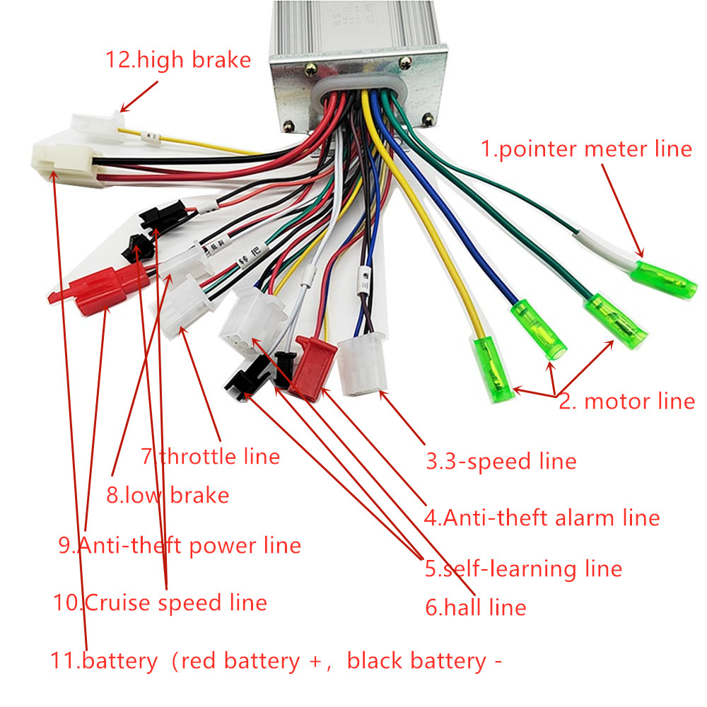 36V/48V 350W e-bisiklet fırças - Kelly Kls7230S Controller incelemesi ve fiyatı