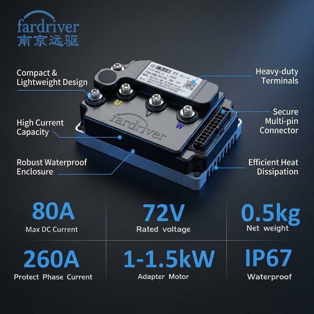 Fardriver ND72260 MiNi12 72V 1 - Kelly Kls7230S Controller incelemesi ve fiyatı